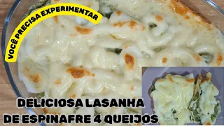 Lasanha de massa de espinafre: O Verdadeiro Encontro do Espinafre com o Paraíso dos 4 Queijos